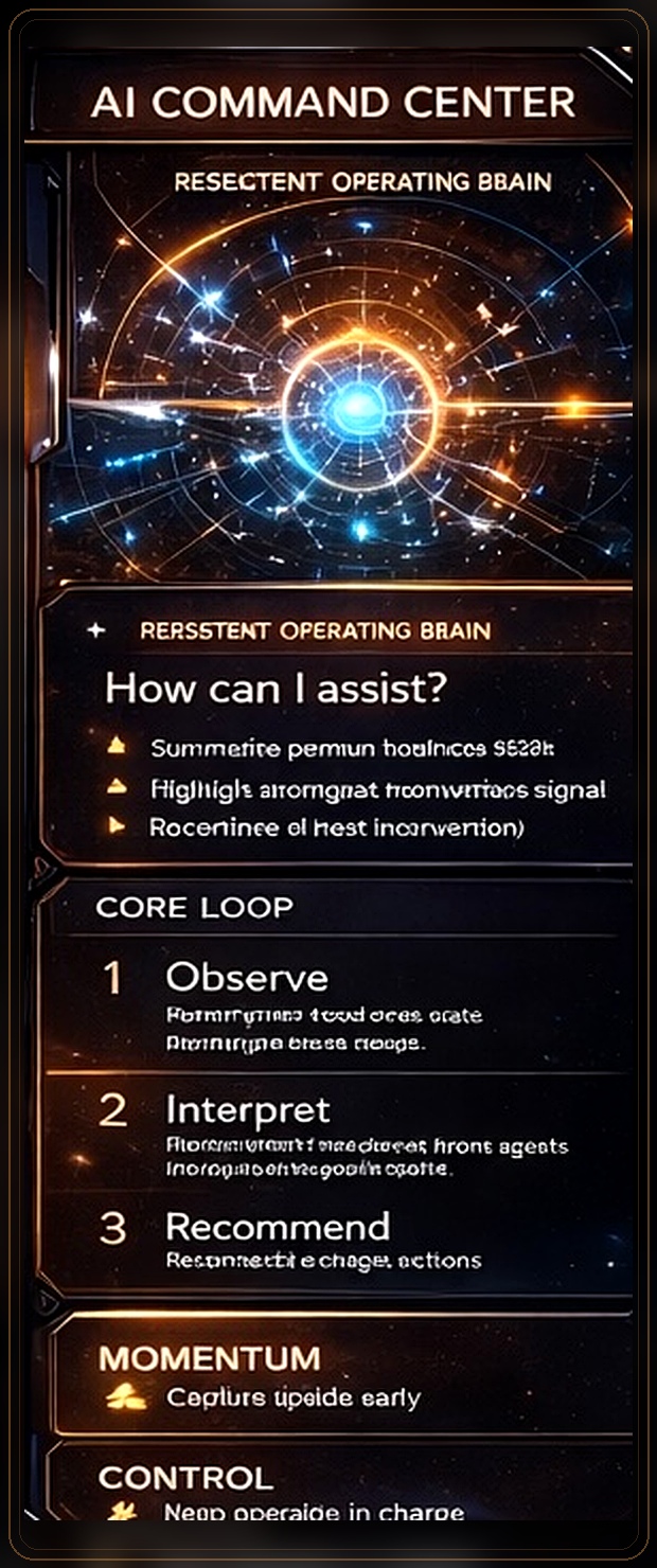 AI Command Center view