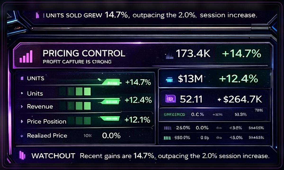 Pricing Control view